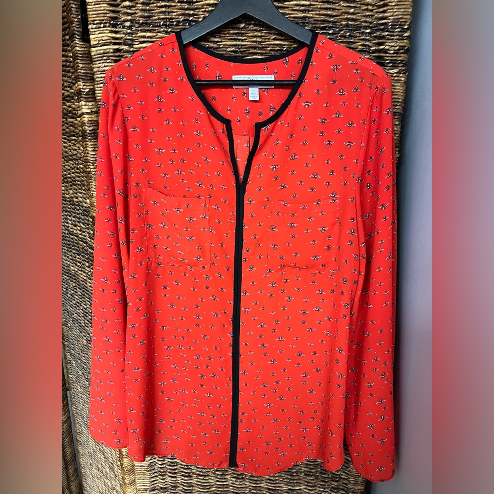 Libby Edelman- Red/Black, Bee print- Size: Large,‎ Pre- Owned